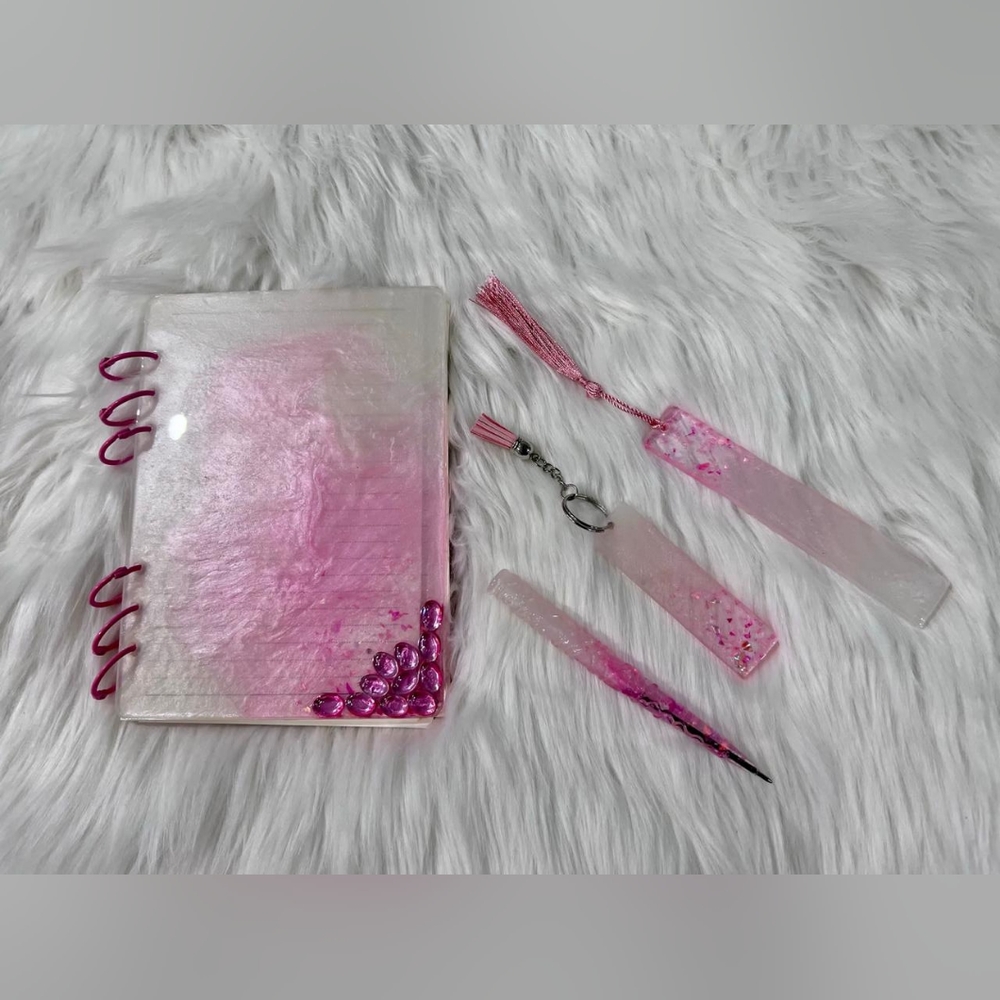 Resin Notebook in Pink: A Touch of Elegance | Can be customized